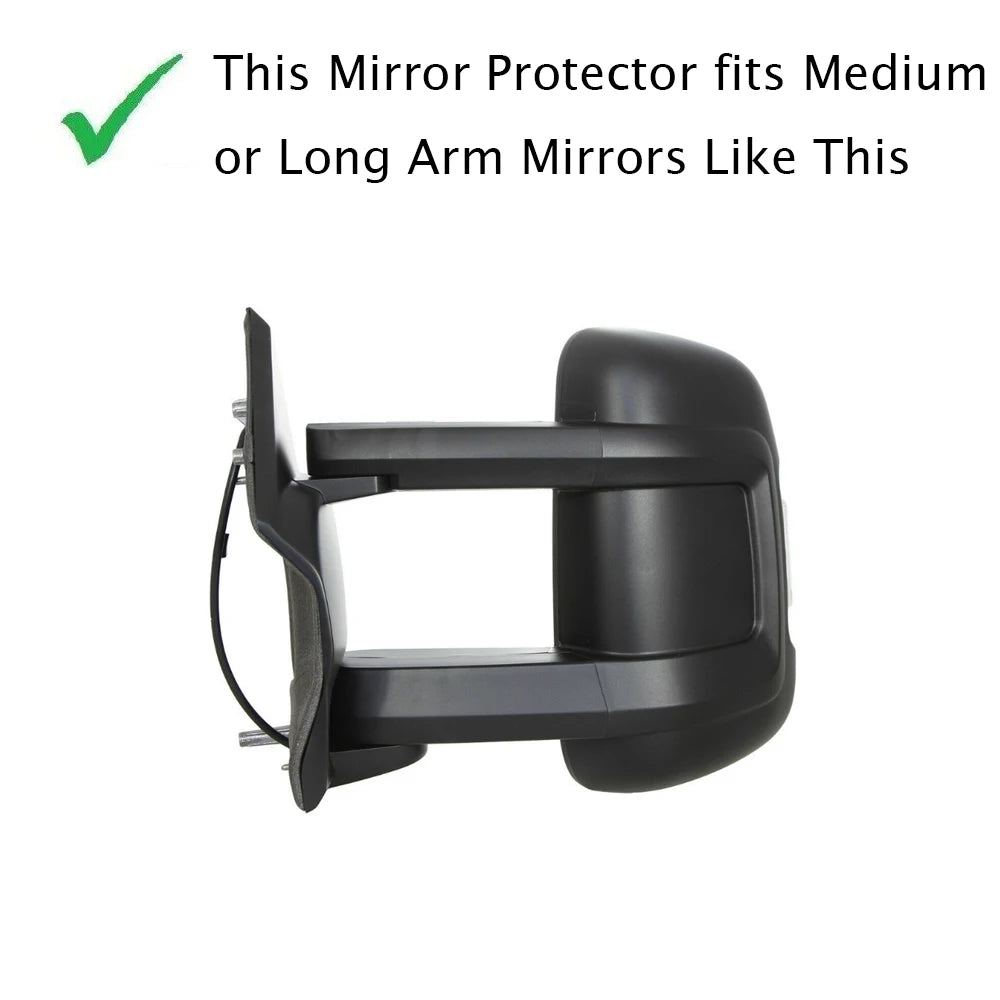 Protectores de Espejos Laterales para Autocaravana – Fiat Ducato, Peugeot Boxer, Citroën Relay – Par Blanco