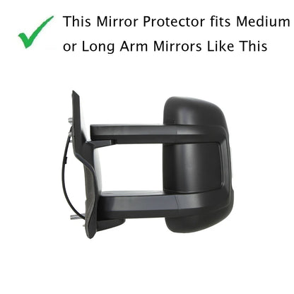 Protectores de Espejos Laterales para Autocaravana – Fiat Ducato, Peugeot Boxer, Citroën Relay – Par Blanco