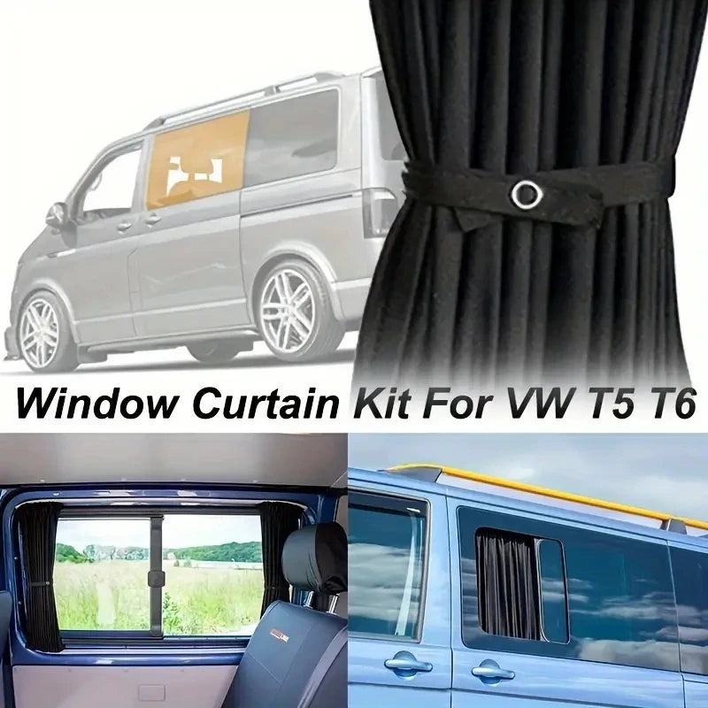 Cortinas Opacas Blackout para VW Transporter T5 T6 T6.1 – Camper Van