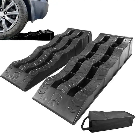 Rampas de Nivelación RV Antideslizantes – Pack 2 uds, Cuñas de Rueda Ligeras y Reforzadas