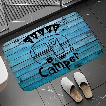 Tapis antidérapant en flanelle - Doux, lavable et décoratif pour camping-car (3 tailles)