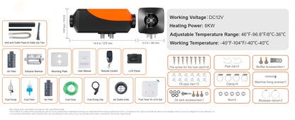 Calefactor Diésel Portátil 8KW  – Calor Rápido y Seguro