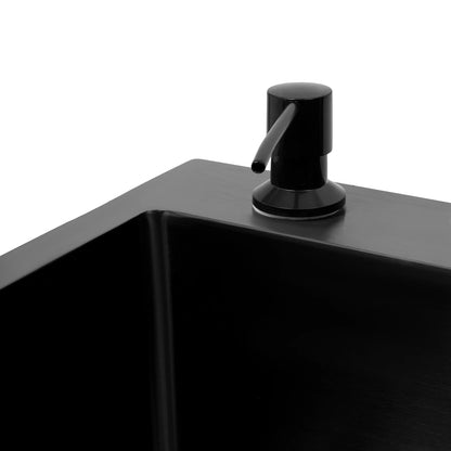 Stainless Steel Kitchen Sink with Pull-Out Tap, Black (40×45 cm) 