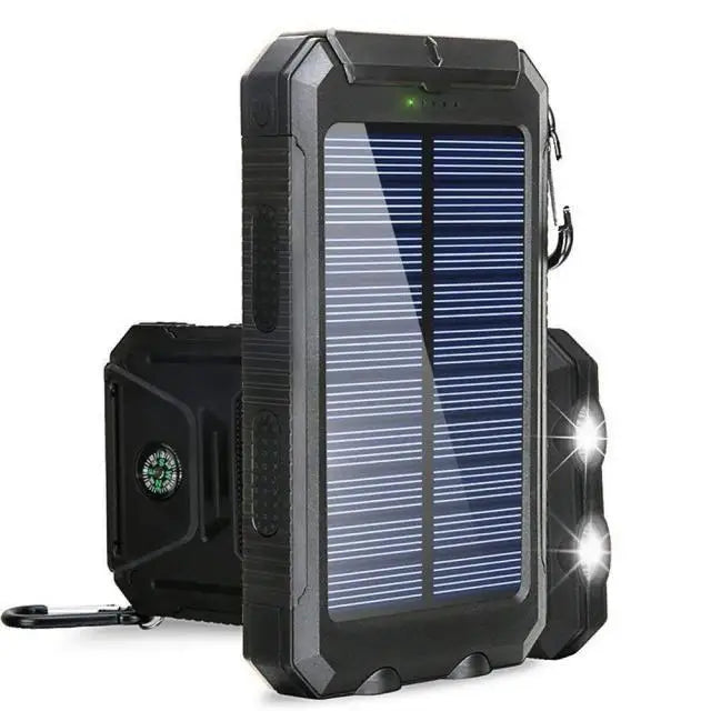 20W Solar Power Bank - Fast Charging + LED + Compass (Waterproof)