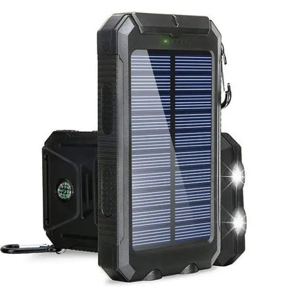 20W Solar Power Bank - Fast Charging + LED + Compass (Waterproof)
