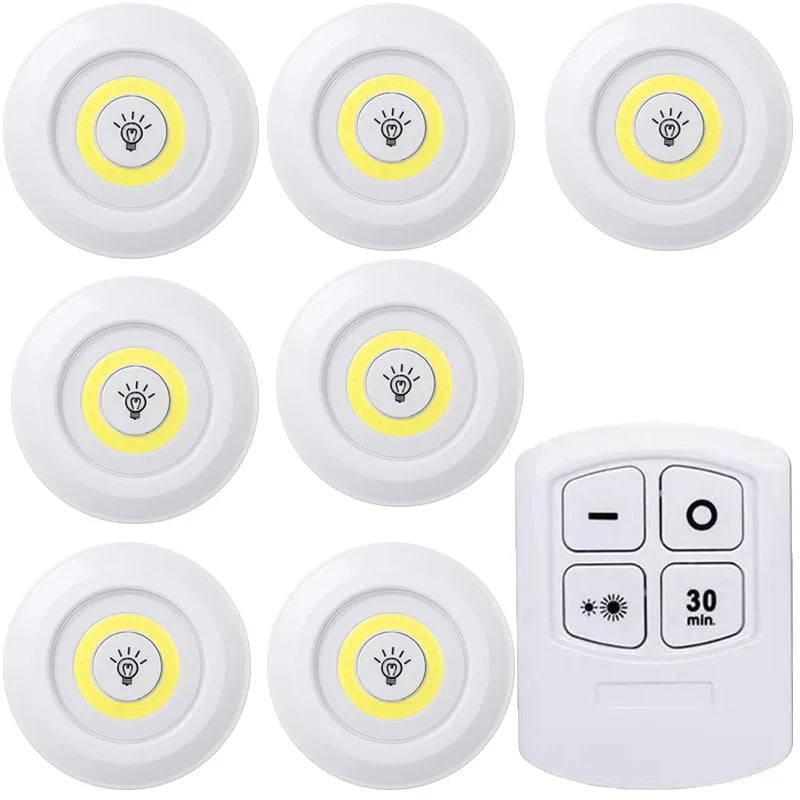 Lumière LED COB sans fil avec télécommande - Intensité variable · Minuteur · Sans câble