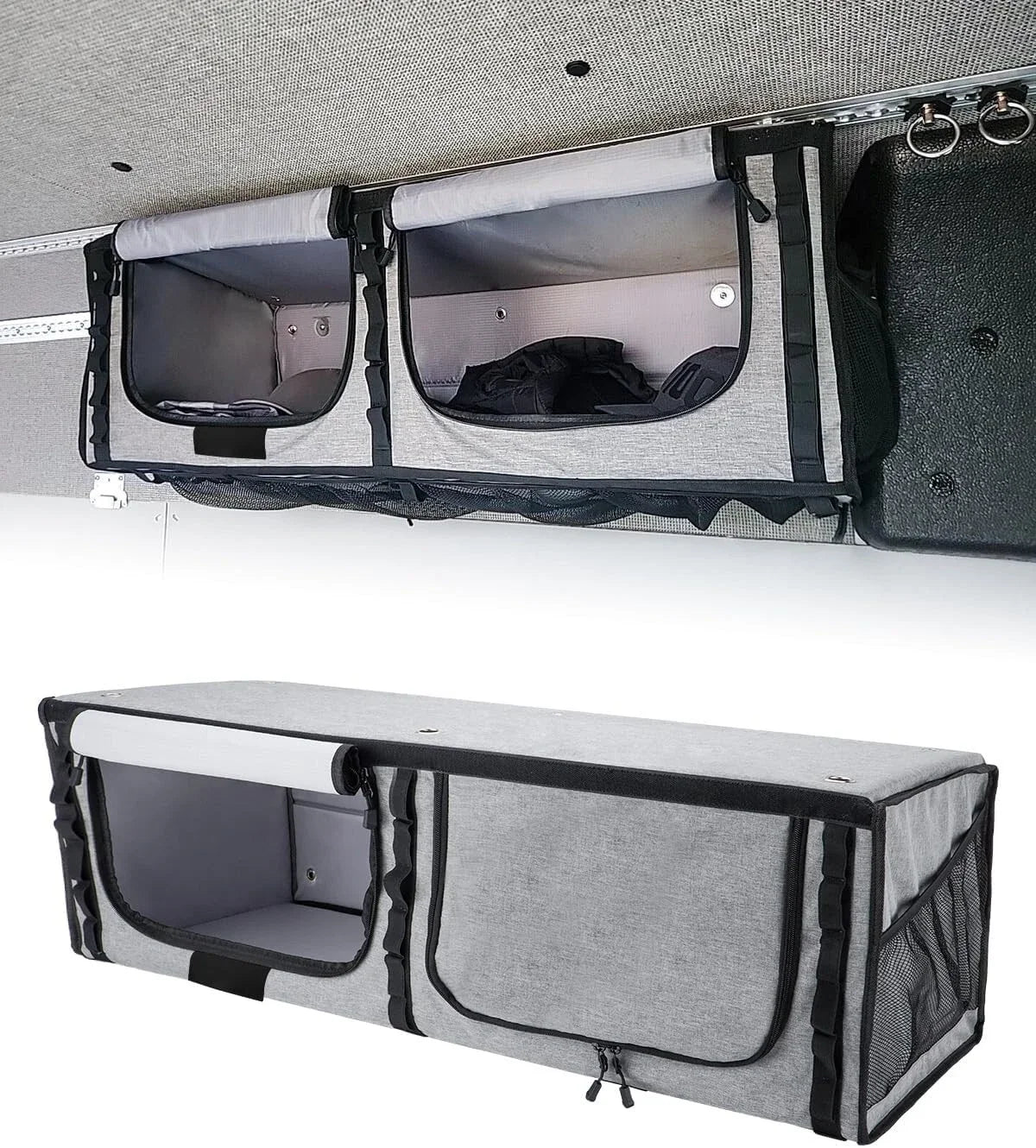 Rangement supérieur 36" pour camping-car - Fiat Ducato / Mercedes Sprinter / Ford Transit / RAM ProMaster · Souple · L-Track