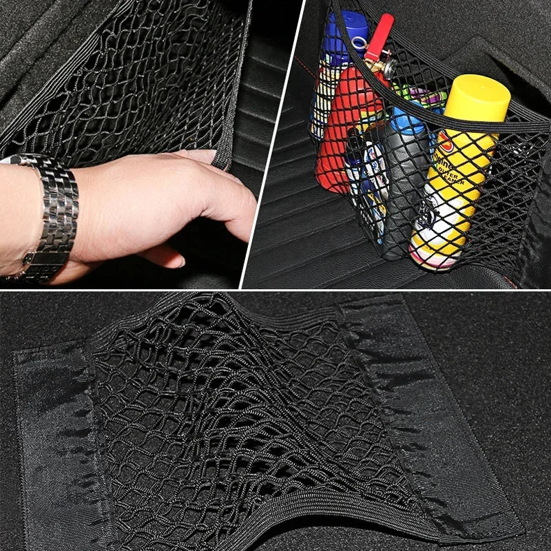 Elastic Car Organizer Net – Universal Storage Pocket for Trunk and Seats