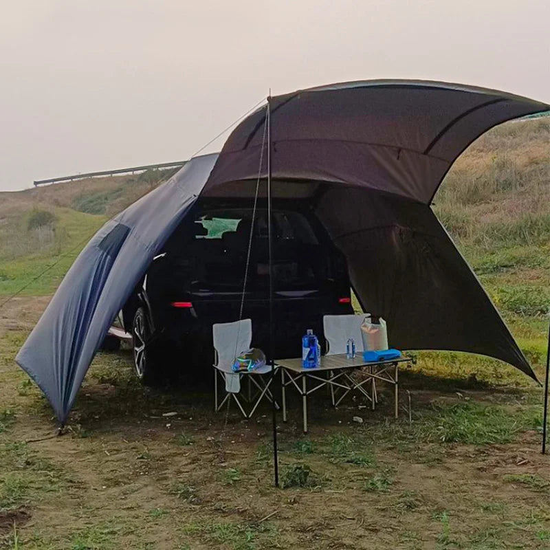 XXL Car and Camper Roof Tent 5.9x4.5m - Waterproof 2000mm · Anti-UV · Reinforced Structure · Express Setup · 8+ People