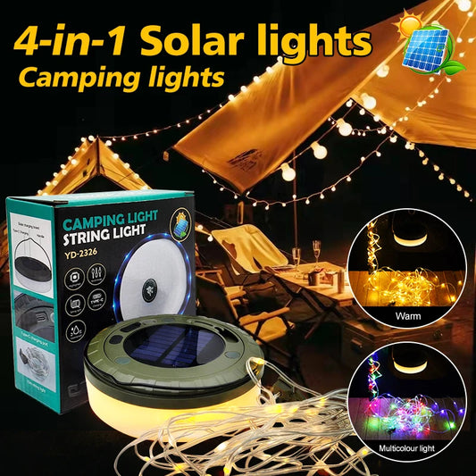Guirlande Solaire LED 10M - RGB Ambiance + IP65 pour Camping et Terrasse