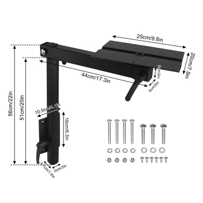 Table Pliante Pivotante pour Fourgon Aménagé - Fixation Latérale · Sans Perçage · 360° · Bouleau · Sprinter/Transit/Ducato