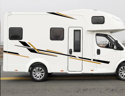 Set de 6 Vinilos Decorativos para Camper y Autocaravana | Adhesivos Laterales RV de Alta Resistencia