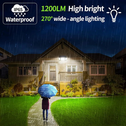 Solar LED Motion Sensor Light | 3 Adjustable Heads, 1200 Lumens, IP65