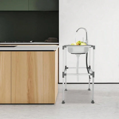 Fregadero Multifuncional para Cocina Exterior y Campamento