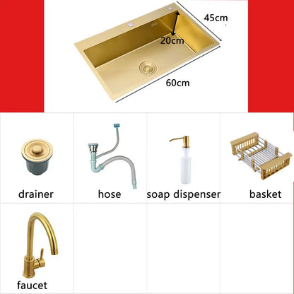 Gold Kitchen Sink, various models and sizes 