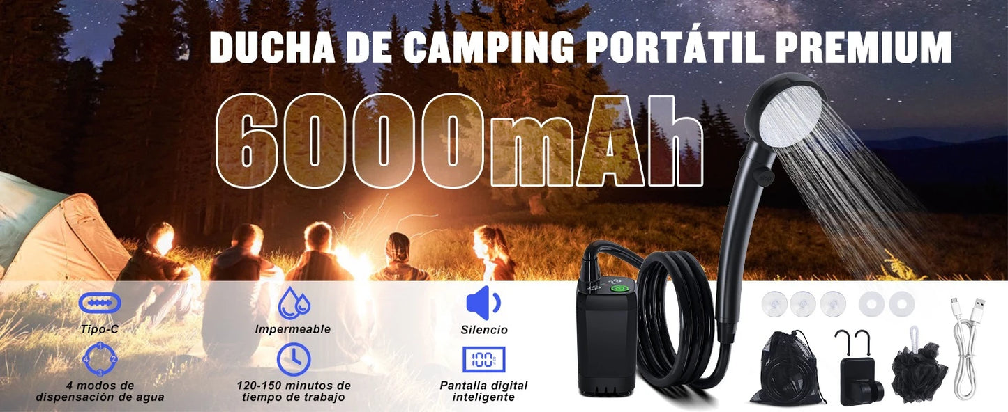Portable Camping Shower with Temperature Display