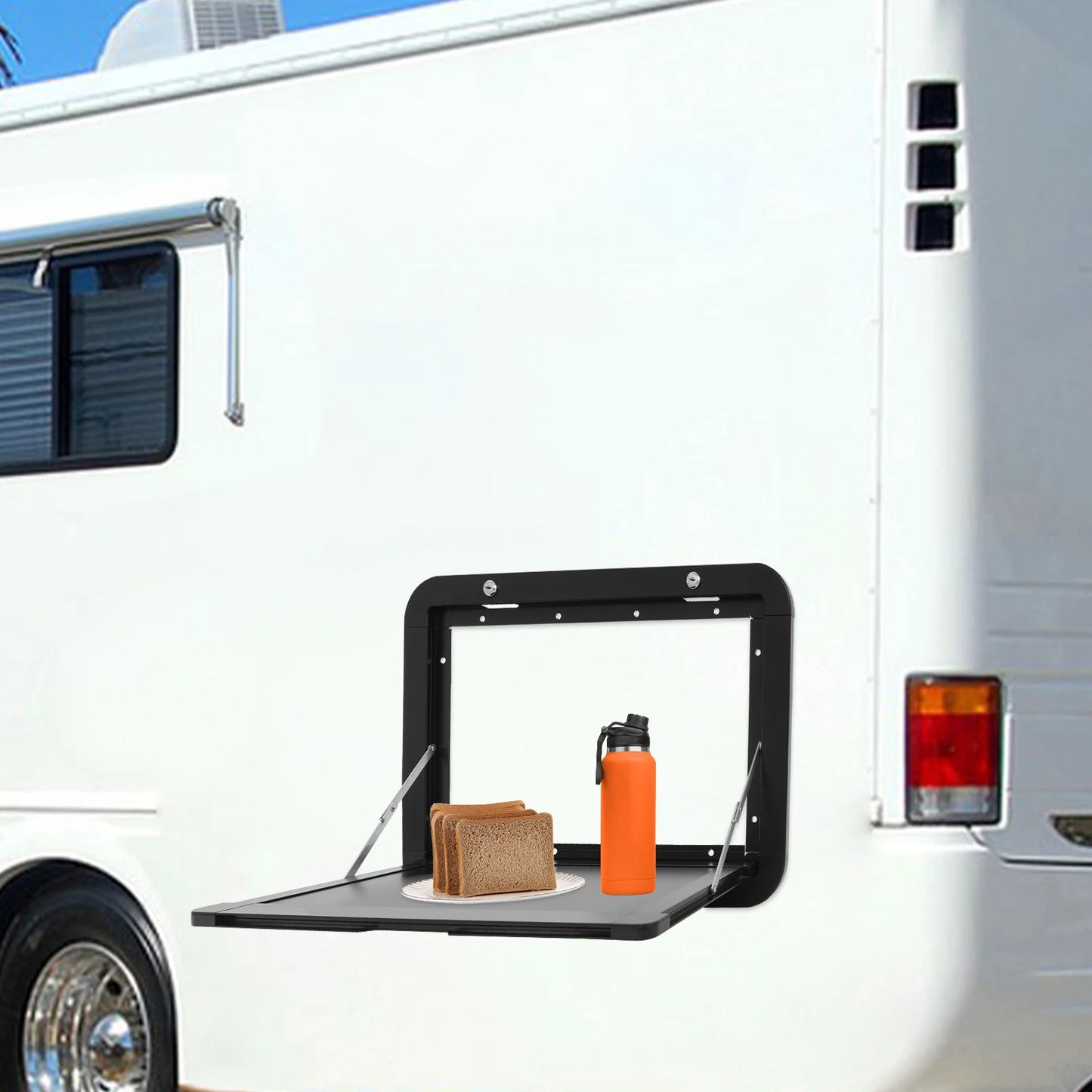 Mesa Plegable Exterior para Camper y Autocaravana | Mesa Picnic Abatible de Aluminio para RV