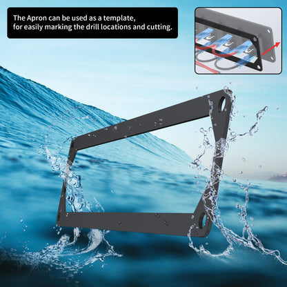 Panel de Interruptores de Aluminio 12V – 6 Interruptores con LED Azul