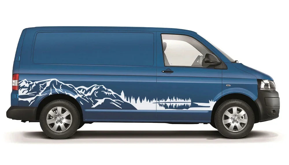 Pegatinas Gráficas de Montaña para Renault Trafic | Vinilos Laterales Decorativos para Puertas (SWB y LWB)