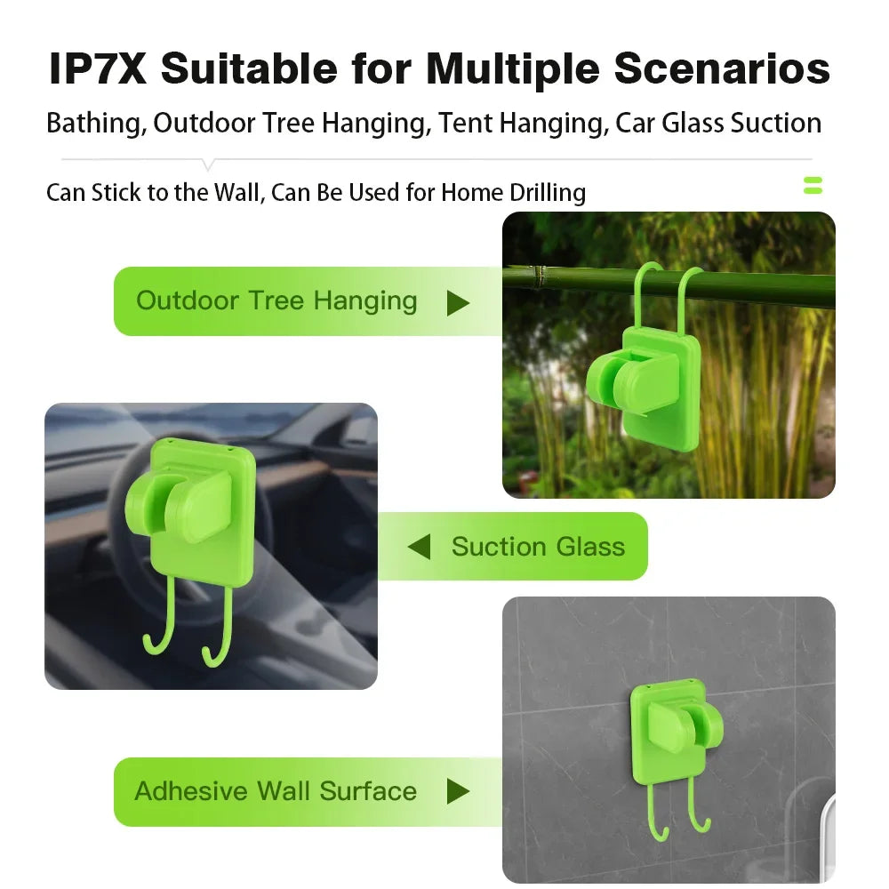 Camping Shower Kit with 6000mAh Rechargeable Pump 