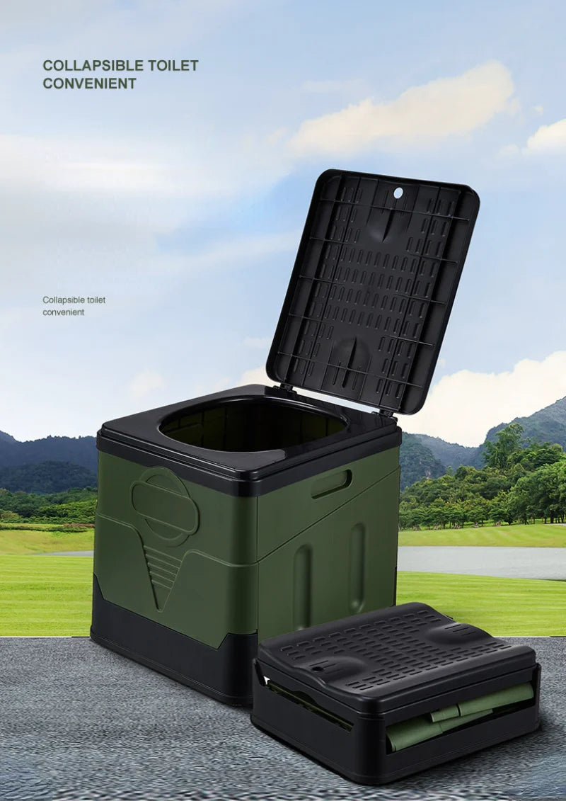 WC Portátil Plegable Multifunción | Baño de Camping Compacto y Resistente | Hasta 300 kg