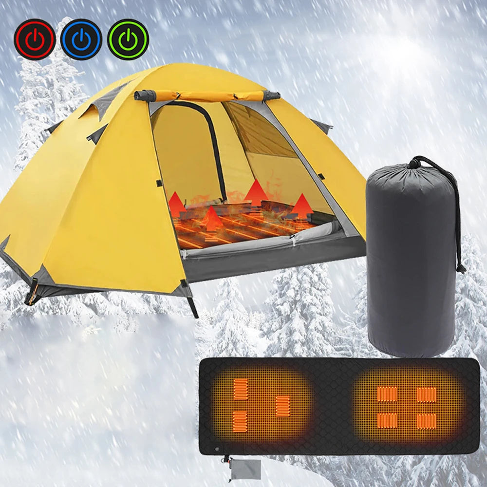 Colchoneta Térmica con Calefacción USB | 7 Zonas | Camping y Interior