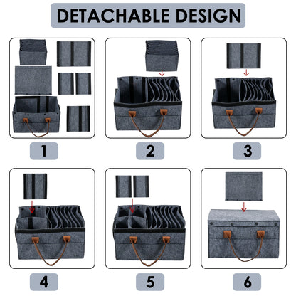 Organizador de Vajilla de Fieltro para Autocaravana y Camping