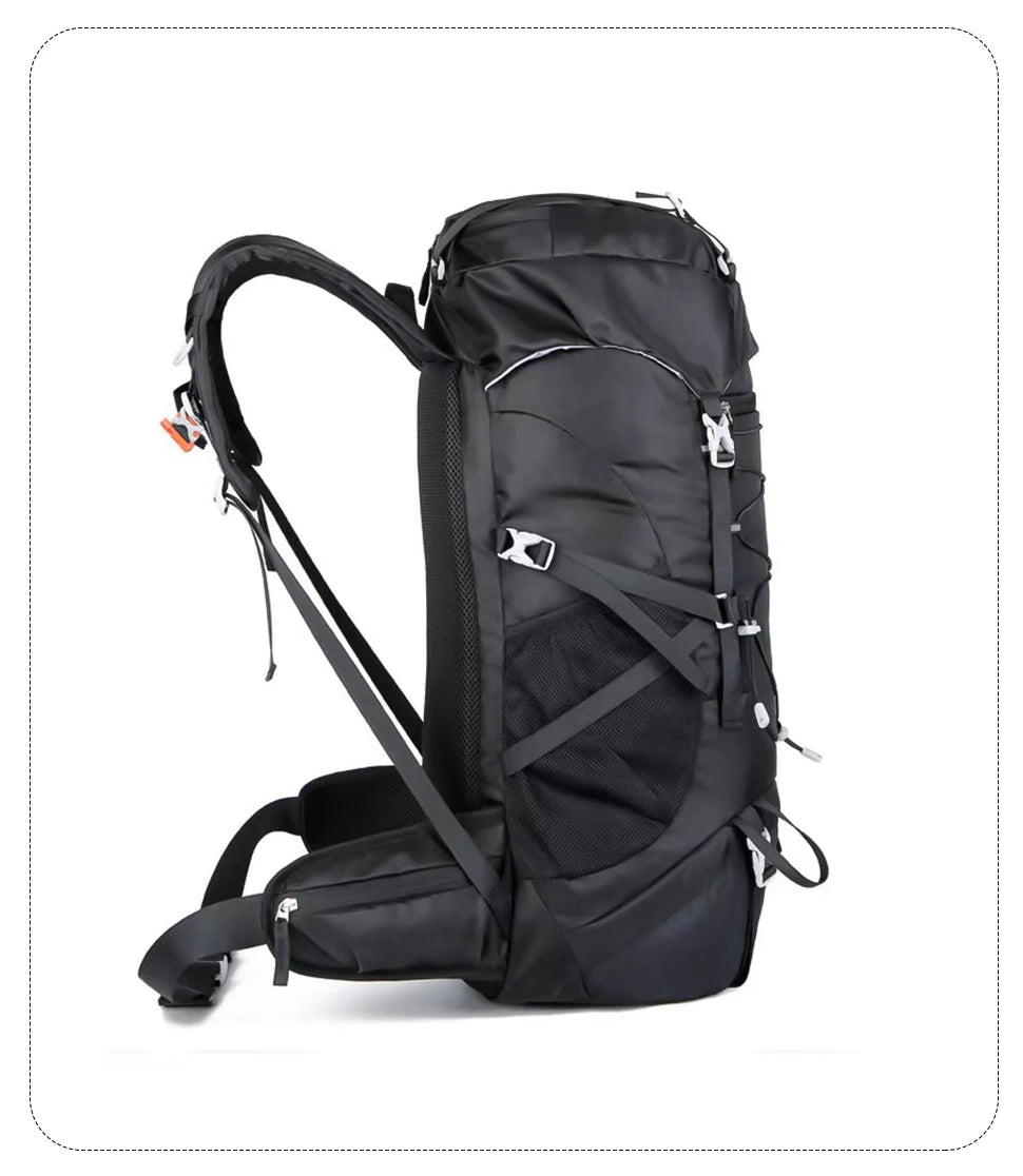 WEST TUNE External Frame Hiking Backpack - Durable Nylon · Rain Cover · Size L · Heavy Load