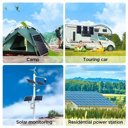 Portable 12V Solar Panel with USB Output for Camping 