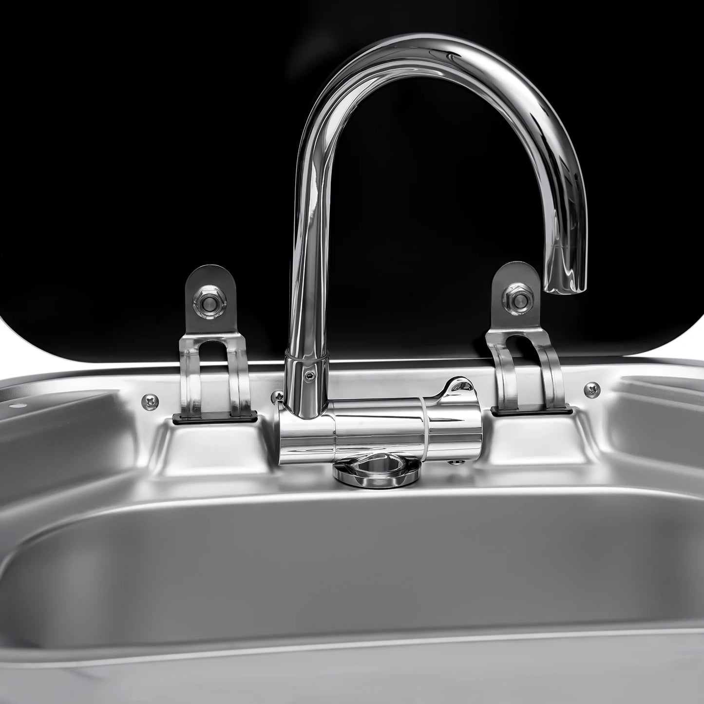 Évier pour camping-car et bateau – Acier inoxydable 