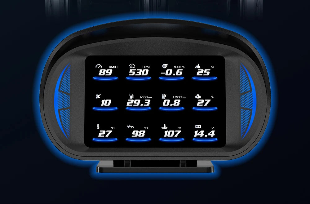 HUD Head Up Display OBD + GPS Universal – Velocímetro Digital para Coche con Pantalla 120×83 mm