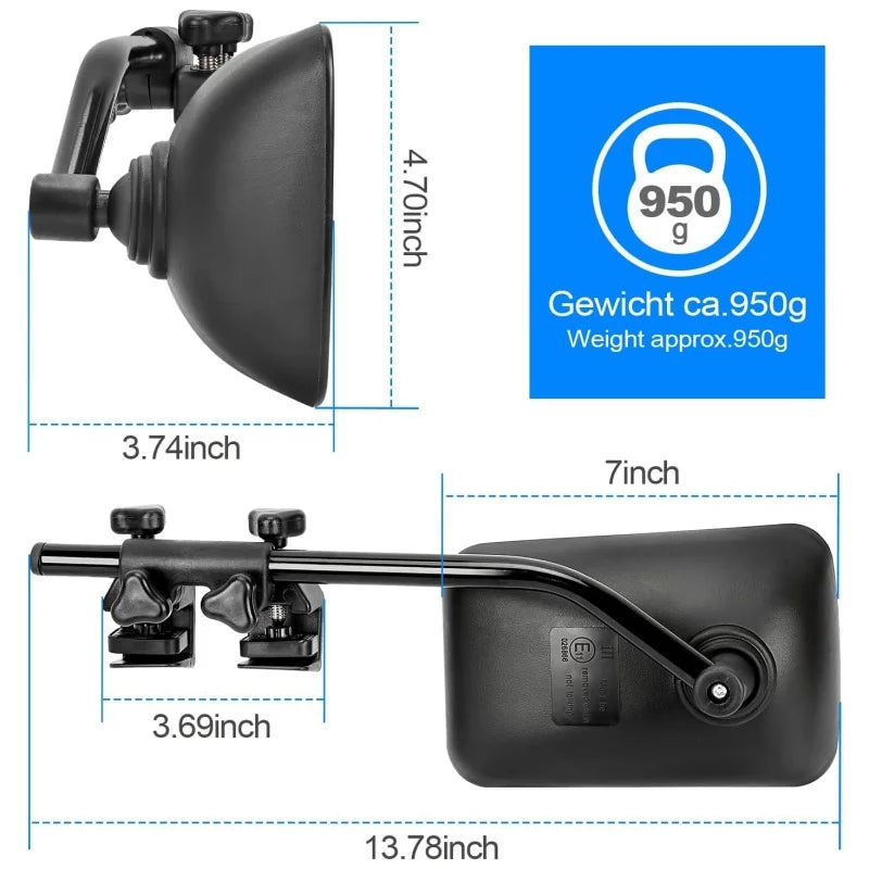 Espejos Retrovisores Extensibles para Remolque – Ajustables 360° para Caravana y Camper, Clip-On