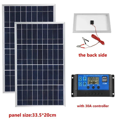 Portable 12V Solar Panel with USB Output for Camping 