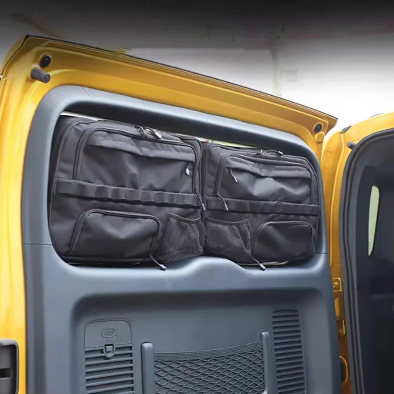 Trunk Window Storage Bags · Express Organization · Multi-Compartment · No-Drill Installation