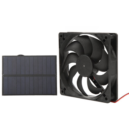 Kit Ventilador Solar 12V 3W - Silicio Monocristalino para RV y Exteriores