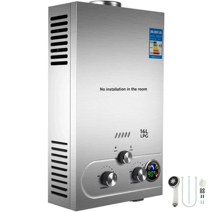 10L Gas Water Heater for Camper and Camping – Instant LPG 20 kW with Shower