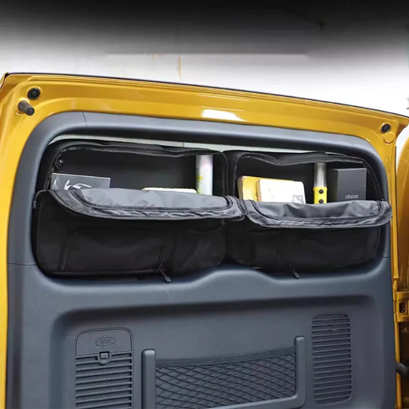 Trunk Window Storage Bags · Express Organization · Multi-Compartment · No-Drill Installation