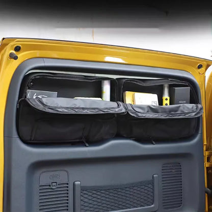 Trunk Window Storage Bags · Express Organization · Multi-Compartment · No-Drill Installation