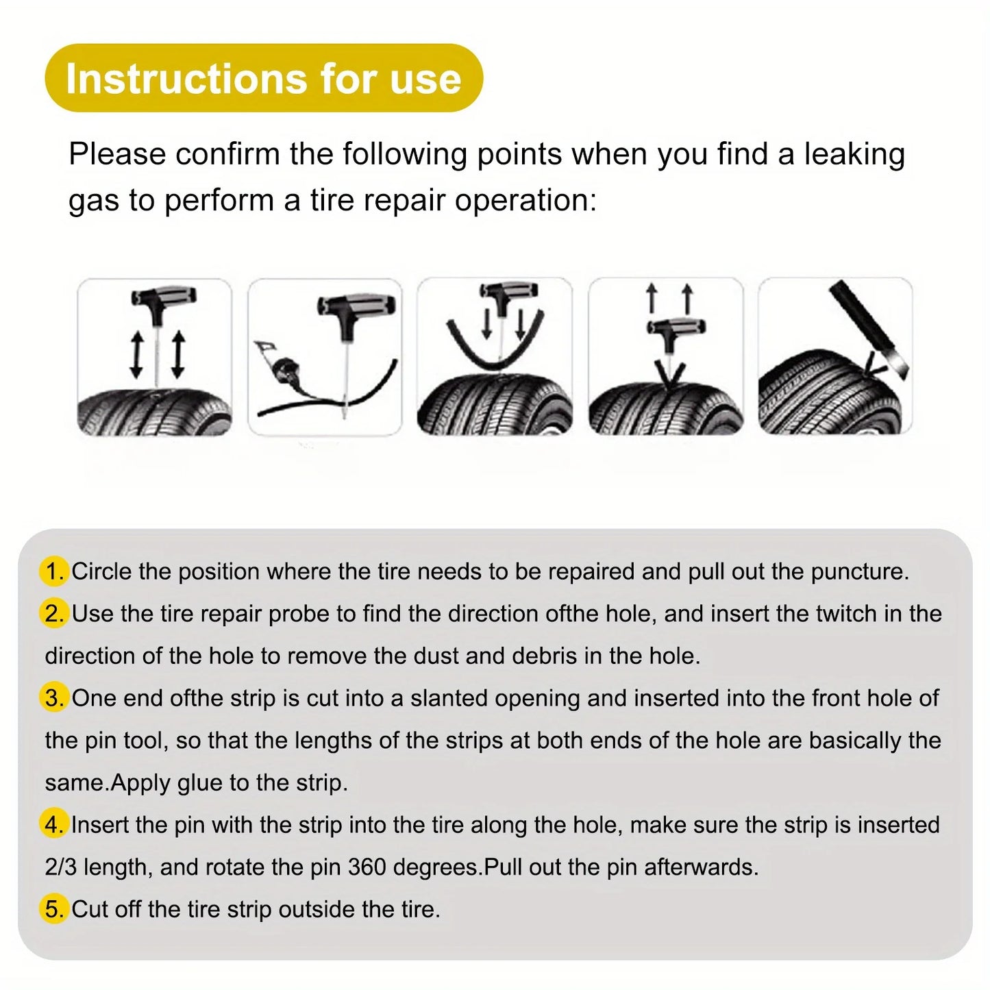 Kit de Reparación de Neumáticos – Herramienta de Pegado