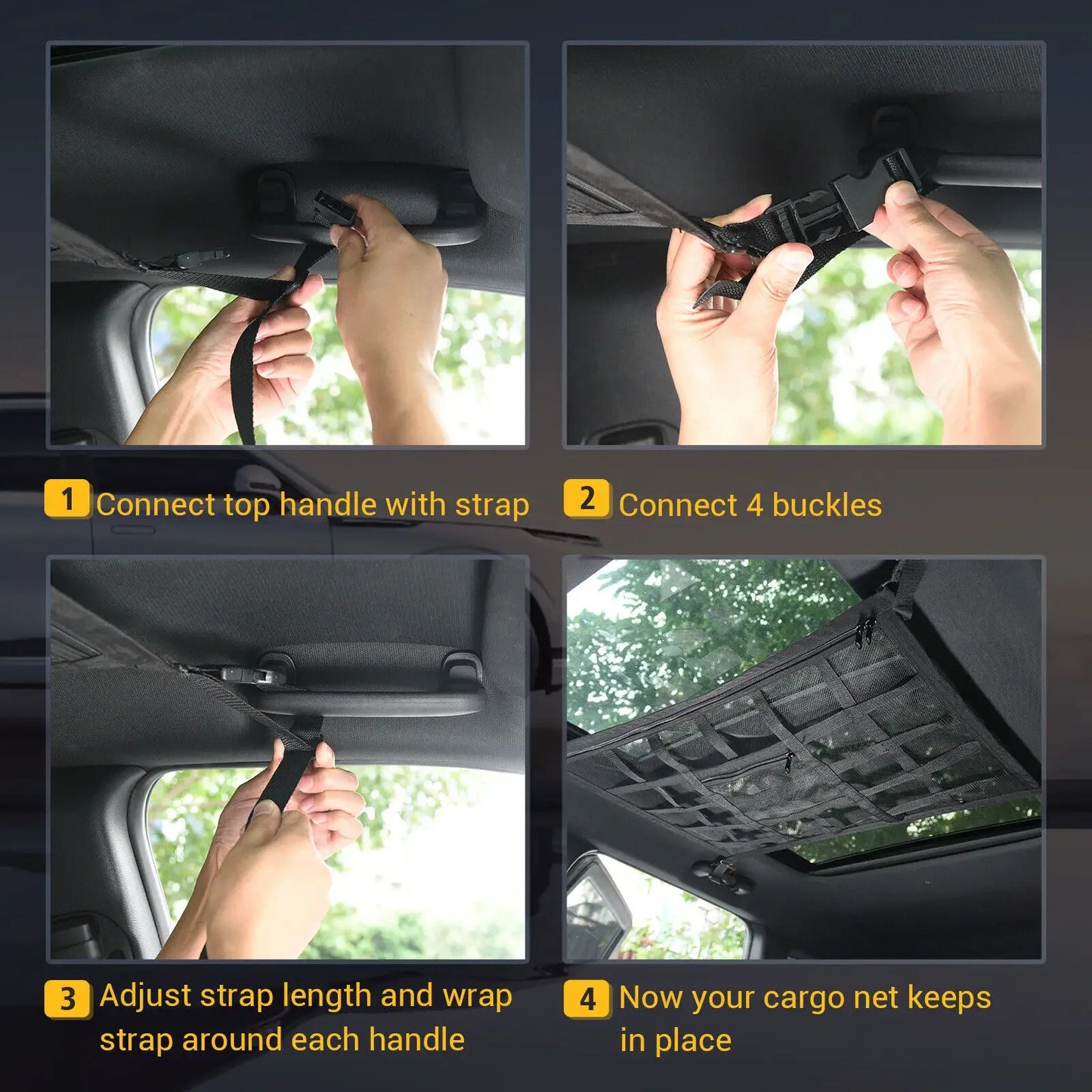 Red de Almacenamiento de Techo para Coche y Camper