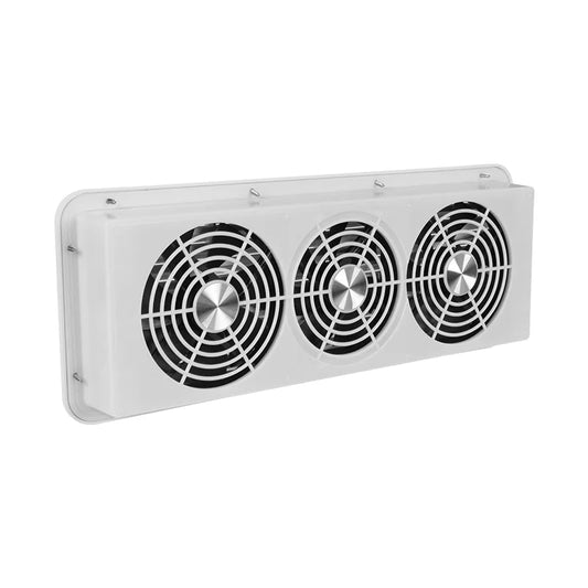 Ventilateur Extracteur 12V Silencieux - Entrée/Sortie d'air pour Camping-car et Caravane (Blanc)