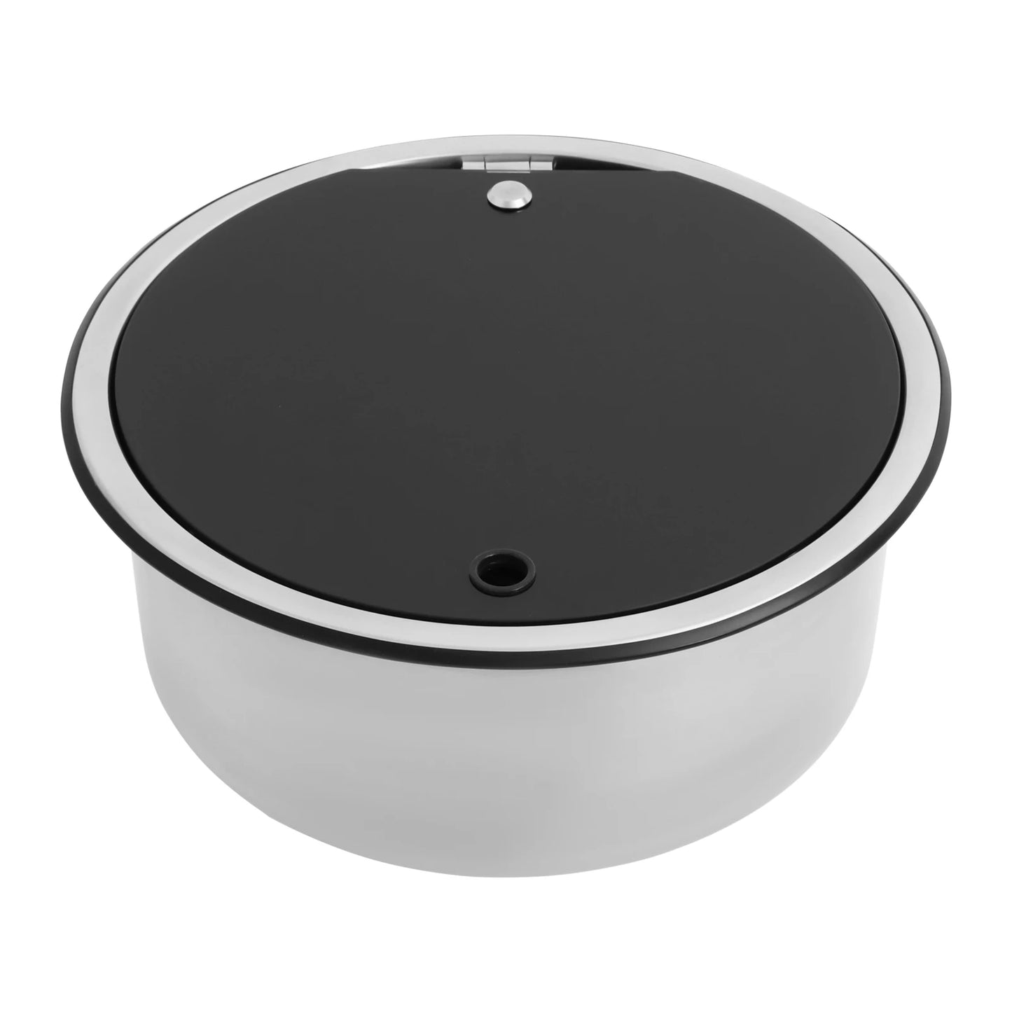 Évier de cuisine en acier inoxydable 340×340 mm avec robinet pliable – Idéal pour les camping-cars et les petits espaces 