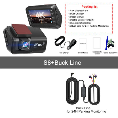 Dashcam 4K Dual con WiFi + Aparcamiento 24H - Kocam