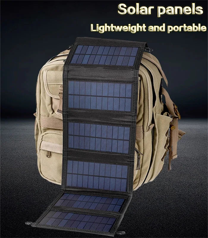Cargador Solar Plegable USB 5V para Camping y Senderismo