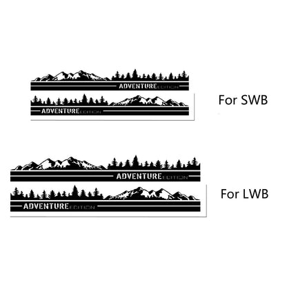 Vinilos Laterales de Montaña para Renault Trafic | Pegatinas Decorativas para Puertas SWB y LWB