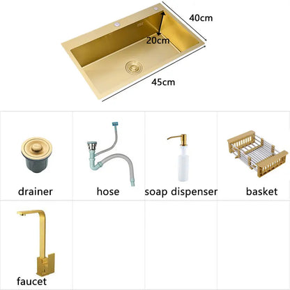 Gold Kitchen Sink, various models and sizes 