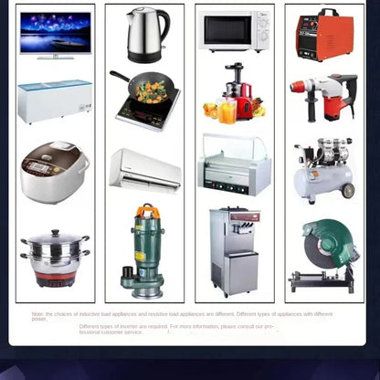 Inversor de Corriente Onda Pura 12V / 24V a 220V | 500W–2000W Continuos | Pantalla Inteligente para RV y Camper