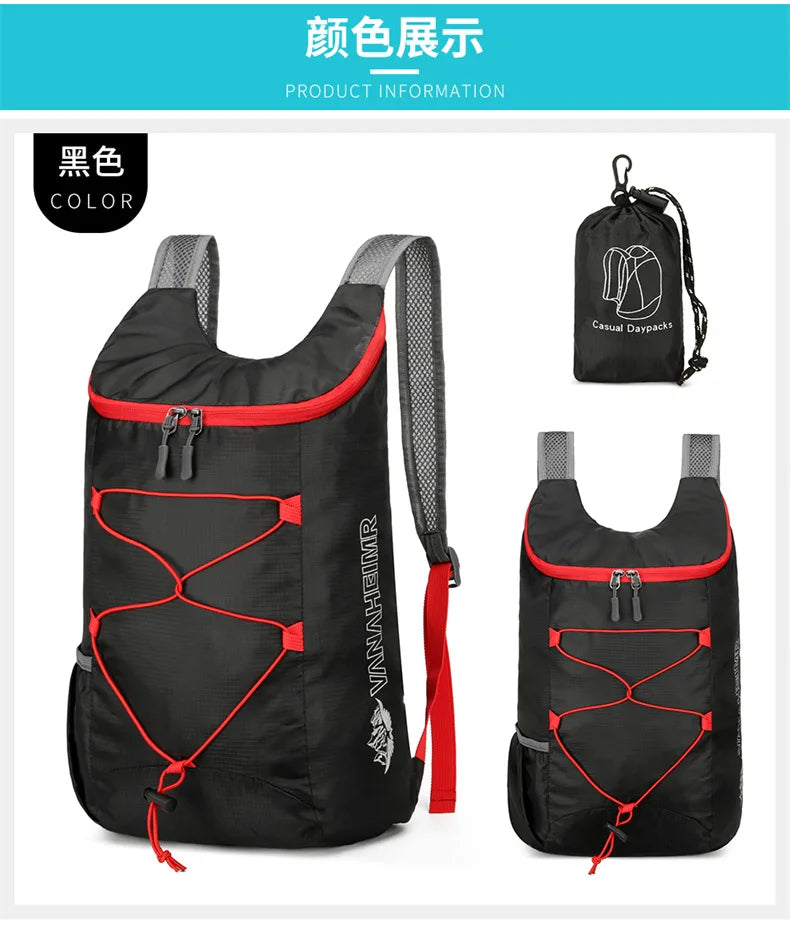 Ultralight Hiking Backpack - Expandable · Air Cushion Straps · Portable · Multipurpose Outdoor