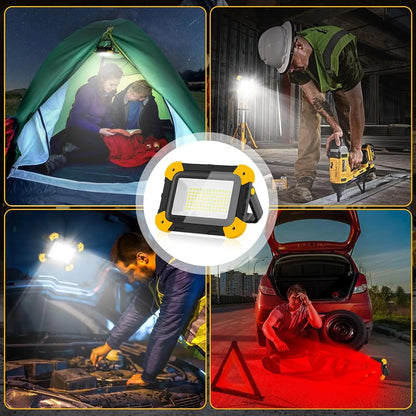 Portable LED Emergency Spotlight 1220LM with White and Red Light