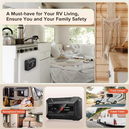 Detector Digital de Gas Propano y Monóxido de Carbono 12V para RV | Alarma Dual LP/CO con Pantalla